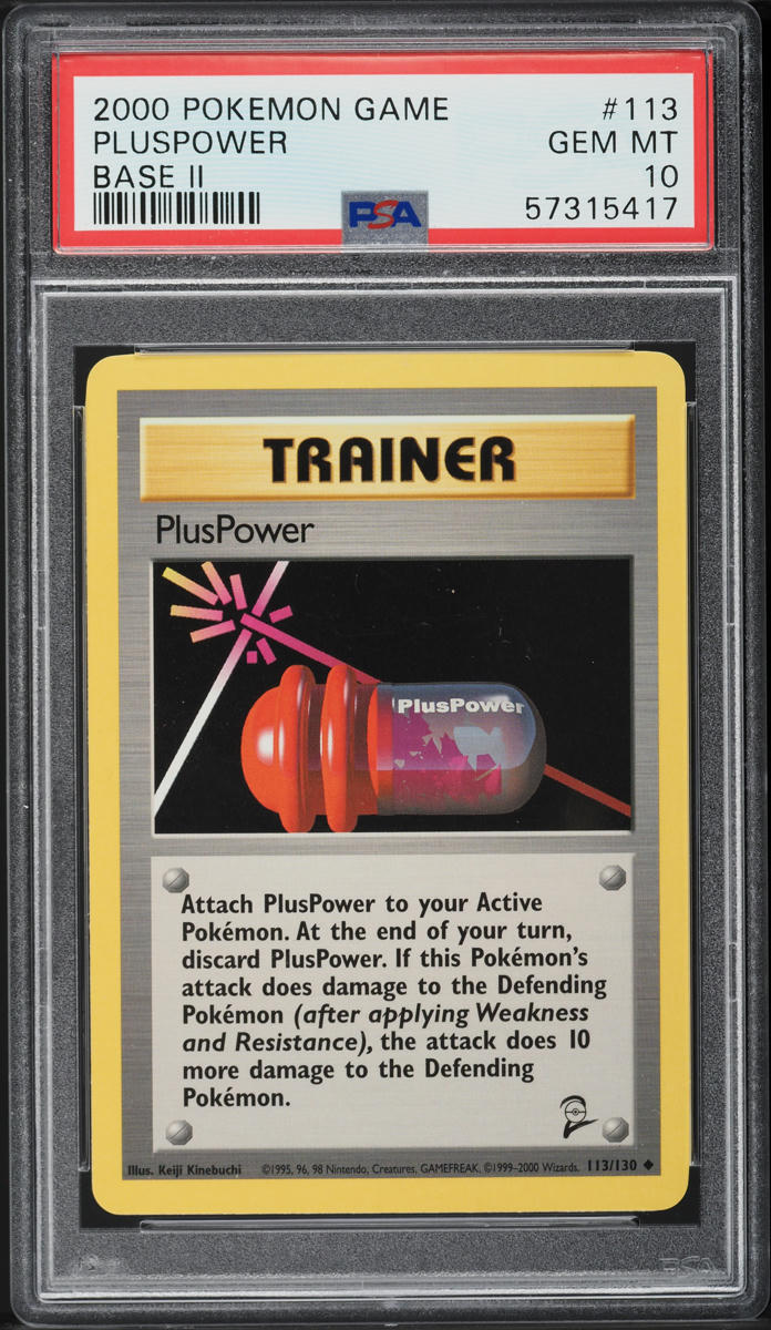 2000 POKEMON BASE SET 2 PLUSPOWER #113 PSA 10 GEM MINT