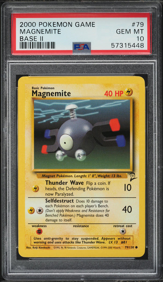 2000 POKEMON BASE SET 2 MAGNEMITE #79 PSA 10 GEM MINT