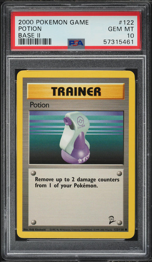 2000 POKEMON BASE SET 2 POTION #122 PSA 10 GEM MINT