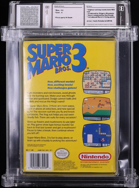 1990 SUPER MARIO BROS. 3 NINTENDO ENTERTAINMENT SYSTEM NES WATA 9.0 A SEALED