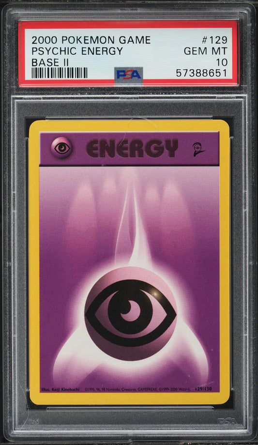 2000 POKEMON BASE SET 2 PSYCHIC ENERGY #129 PSA 10 GEM MINT