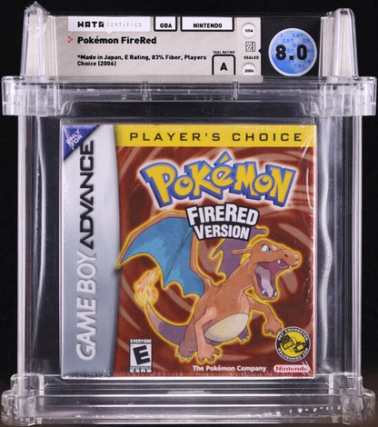 2004 POKEMON FIRERED PLAYER'S CHOICE NINTENDO GAME BOY ADVANCE GBA WATA 8.0 A SEALED