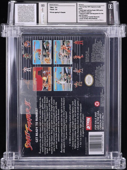 1992 STREET FIGHTER II 2 SUPER NINTENDO ENTERTAINMENT SYSTEM SNES WATA 9.6 A+ SEALED