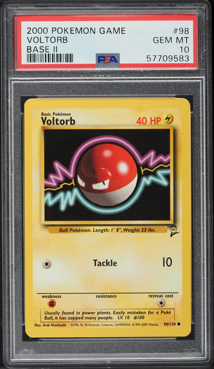 2000 POKEMON BASE SET 2 VOLTORB #98 PSA 10 GEM MINT