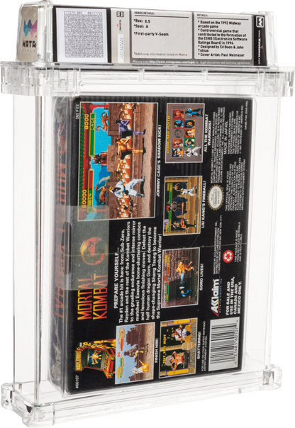 1993 MORTAL KOMBAT SUPER NINTENDO ENTERTAINMENT SYSTEM SNES WATA 8.5 A SEALED