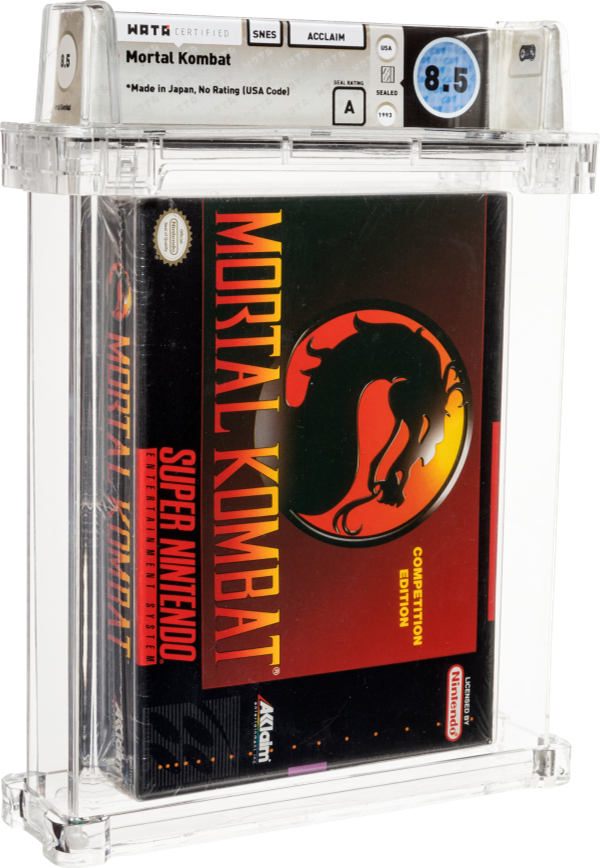 1993 MORTAL KOMBAT SUPER NINTENDO ENTERTAINMENT SYSTEM SNES WATA 8.5 A SEALED