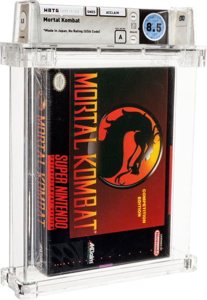 1993 MORTAL KOMBAT SUPER NINTENDO ENTERTAINMENT SYSTEM SNES WATA 8.5 A SEALED