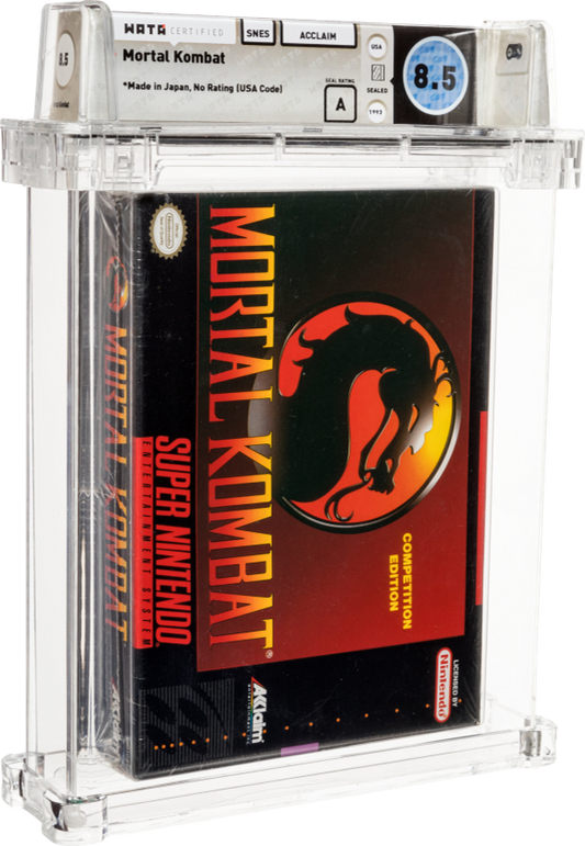 1993 MORTAL KOMBAT SUPER NINTENDO ENTERTAINMENT SYSTEM SNES WATA 8.5 A SEALED