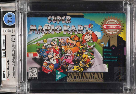 SUPER MARIO KART (SUPER NINTENDO SNES) WATA 7.0 B SEALED