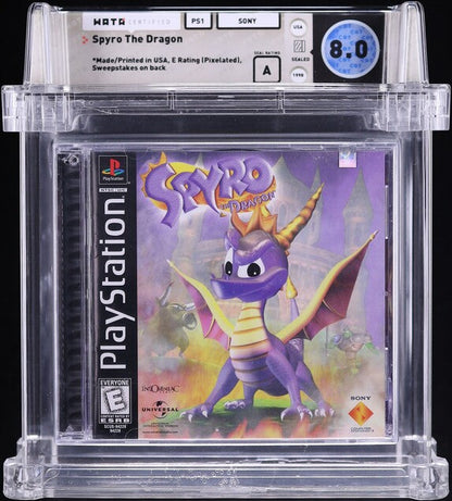 1998 SPYRO THE DRAGON PLAYSTATION 1 PS1 WATA 8.0 A SEALED