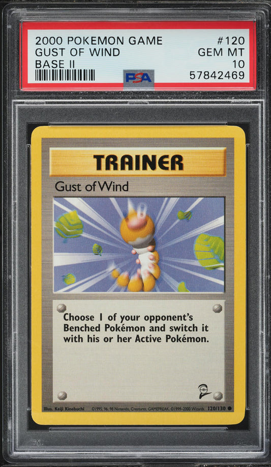 2000 POKEMON BASE SET 2 GUST OF WIND #120 PSA 10 GEM MINT