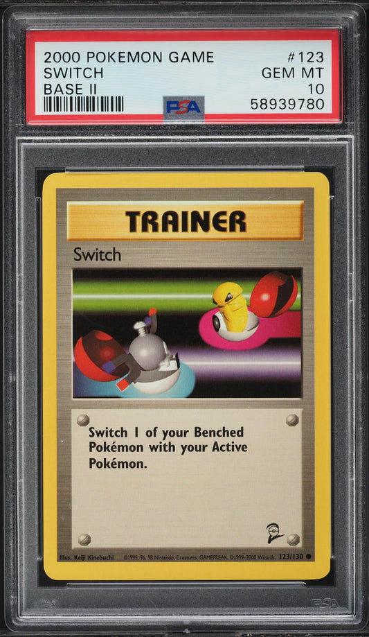 2000 POKEMON BASE SET 2 SWITCH #123 PSA 10 GEM MINT