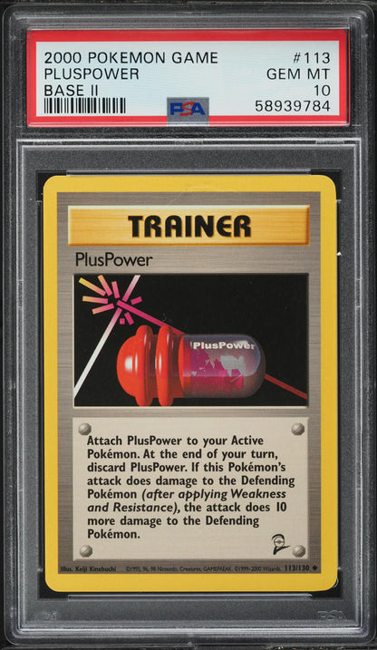 2000 POKEMON BASE SET 2 PLUSPOWER #113 PSA 10 GEM MINT