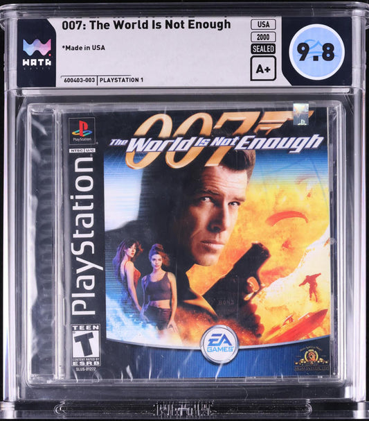 2000 007 THE WORLD IS NOT ENOUGH SONY PLAYSTATION 1 PS1 WATA 9.8 A+ SEALED