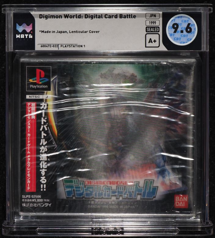 1999 DIGIMON WORLD DIGITAL CARD BATTLE JAPANESE SONY PS1 WATA 9.6 A+ SEALED