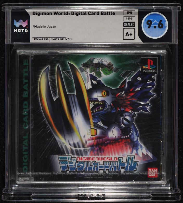 1999 DIGIMON WORLD DIGITAL CARD BATTLE JAPANESE SONY PS1 WATA 9.6 A+ SEALED