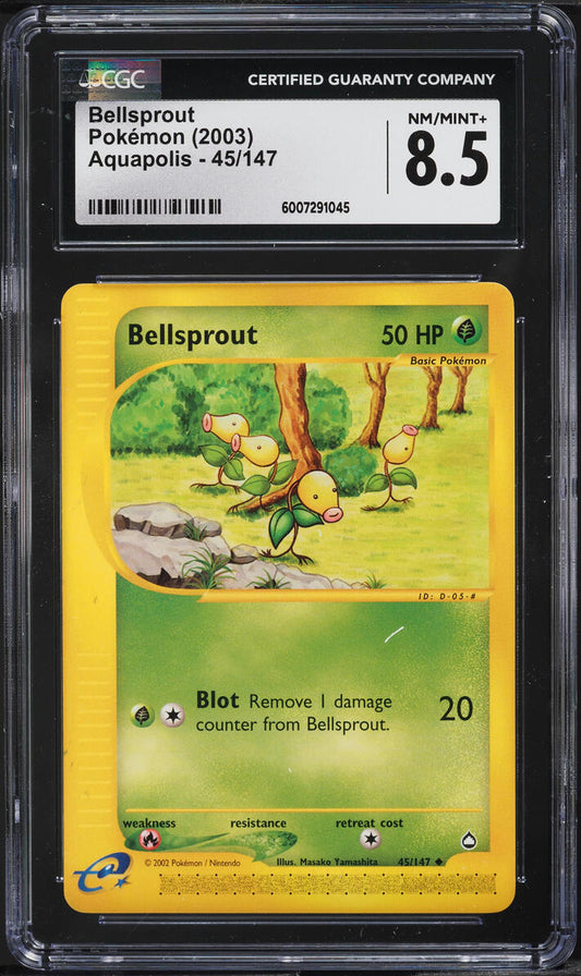 2003 POKEMON AQUAPOLIS BELLSPROUT #45 CGC 8.5 NM-MT+