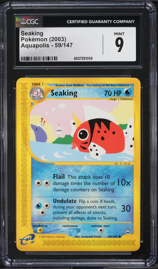 2003 POKEMON AQUAPOLIS SEAKING #59 CGC 9 MINT