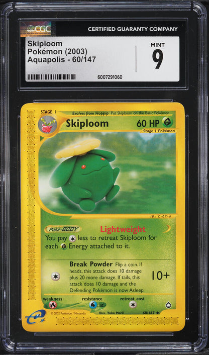 2003 POKEMON AQUAPOLIS SKIPLOOM #60 CGC 9 MINT