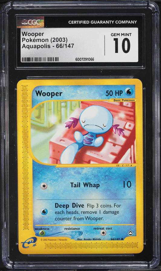 2003 POKEMON AQUAPOLIS WOOPER #66 CGC 10 GEM MINT