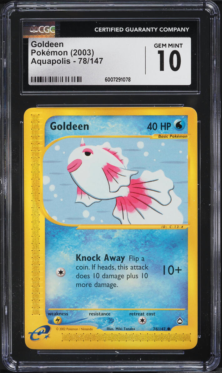 2003 POKEMON AQUAPOLIS GOLDEEN #78 CGC 10 GEM MINT