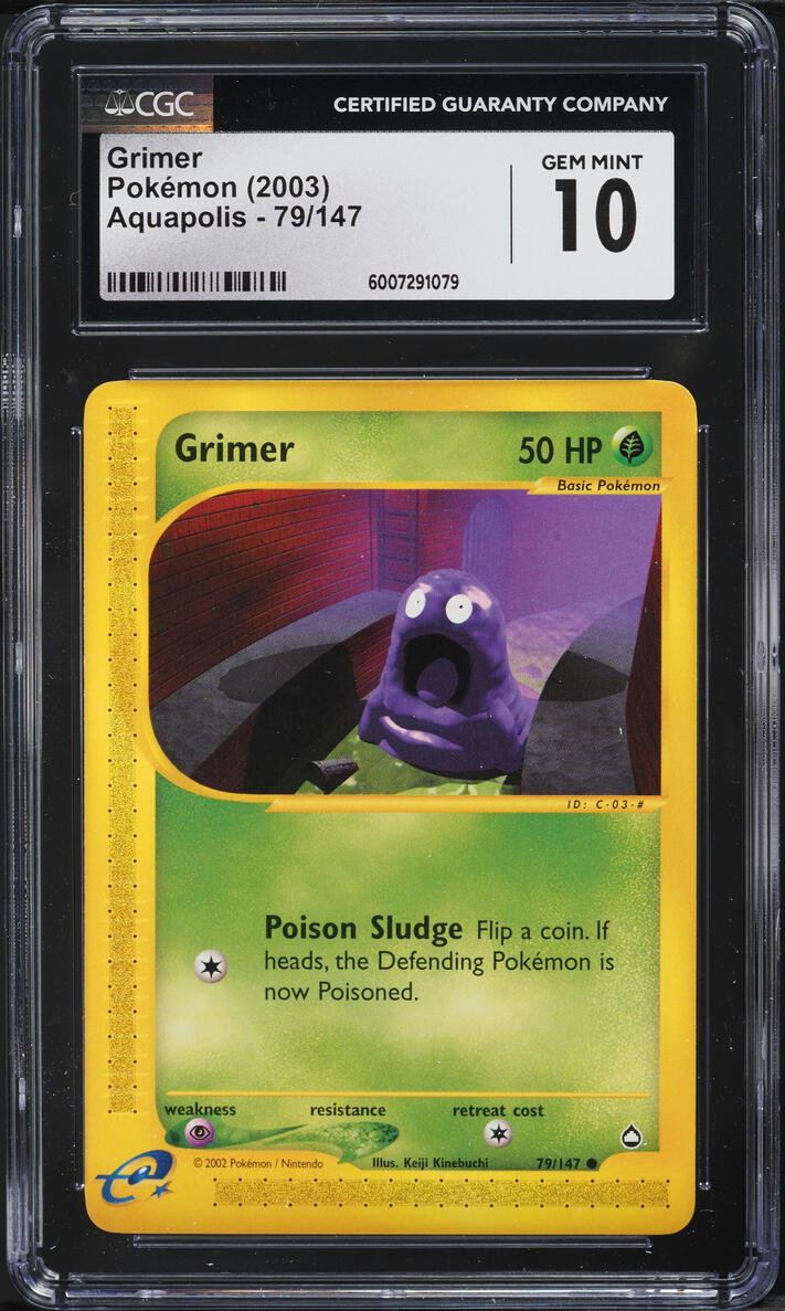 2003 POKEMON AQUAPOLIS GRIMER #79 CGC 10 GEM MINT