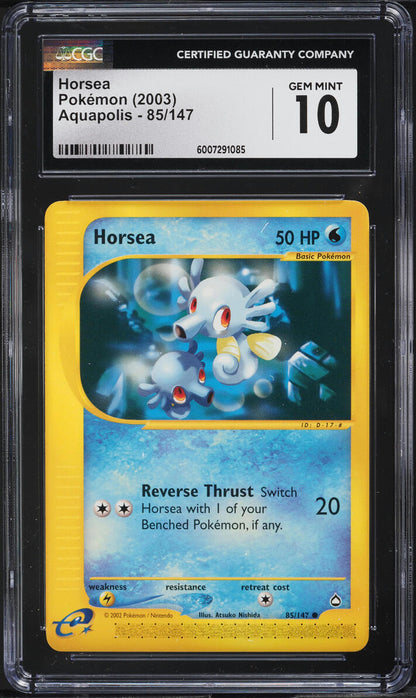 2003 POKEMON AQUAPOLIS HORSEA #85 CGC 10 GEM MINT