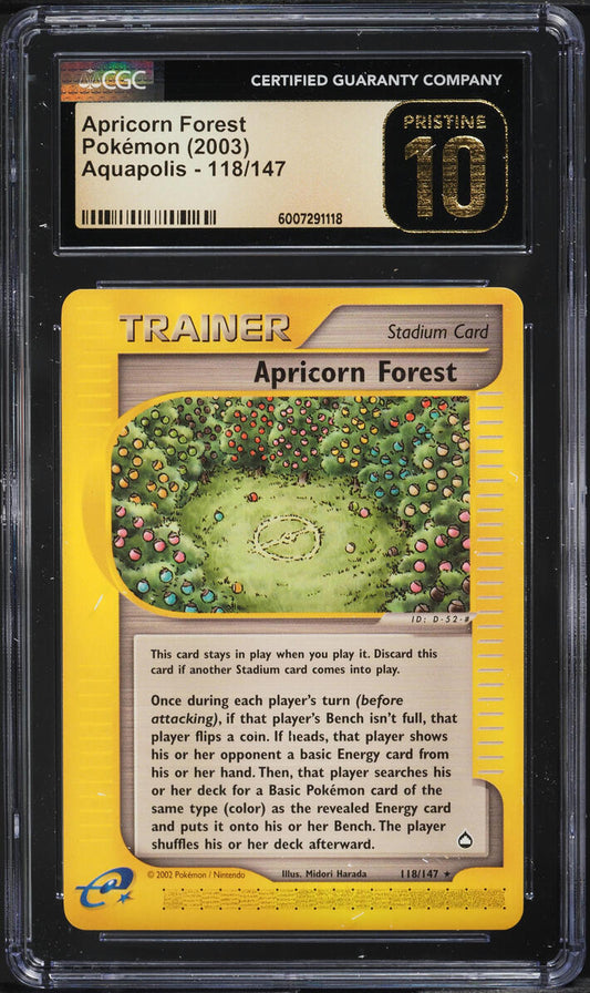 2003 POKEMON AQUAPOLIS APRICORN FOREST #118 CGC 10 PRISTINE