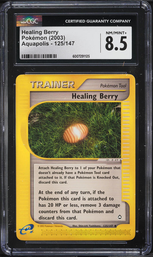 2003 POKEMON AQUAPOLIS HEALING BERRY #125 CGC 8.5 NM-MT+