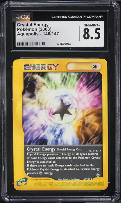 2003 POKEMON AQUAPOLIS CRYSTAL ENERGY #146 CGC 8.5 NM-MT+