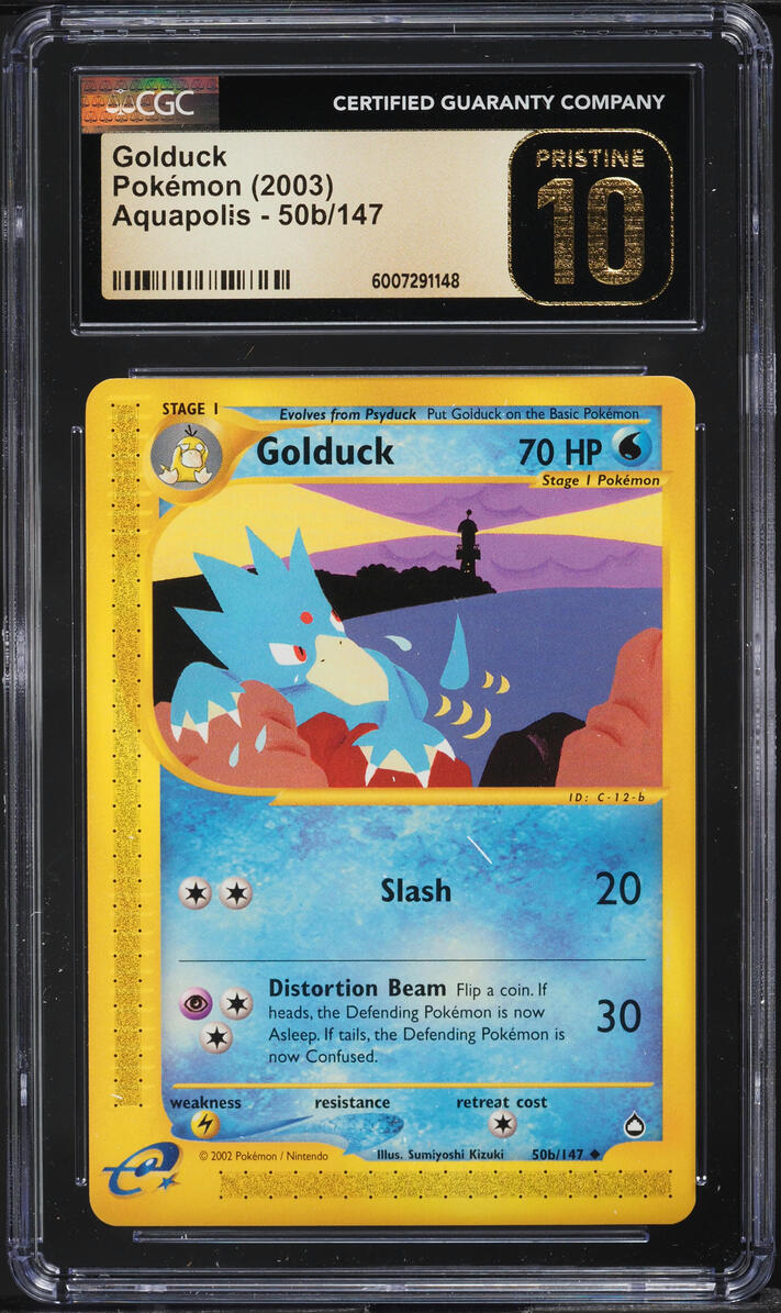 2003 POKEMON AQUAPOLIS GOLDUCK #50 CGC 10 PRISTINE