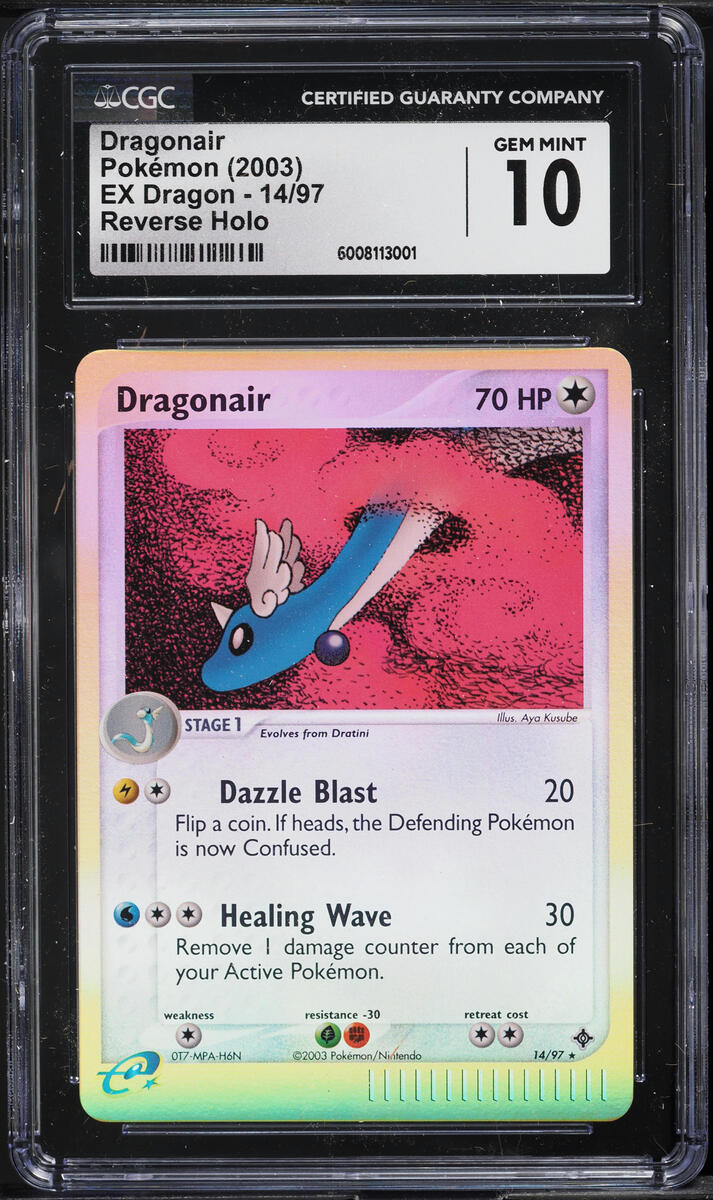 2003 POKEMON EX DRAGON REVERSE HOLO DRAGONAIR #14 CGC 10 GEM MINT