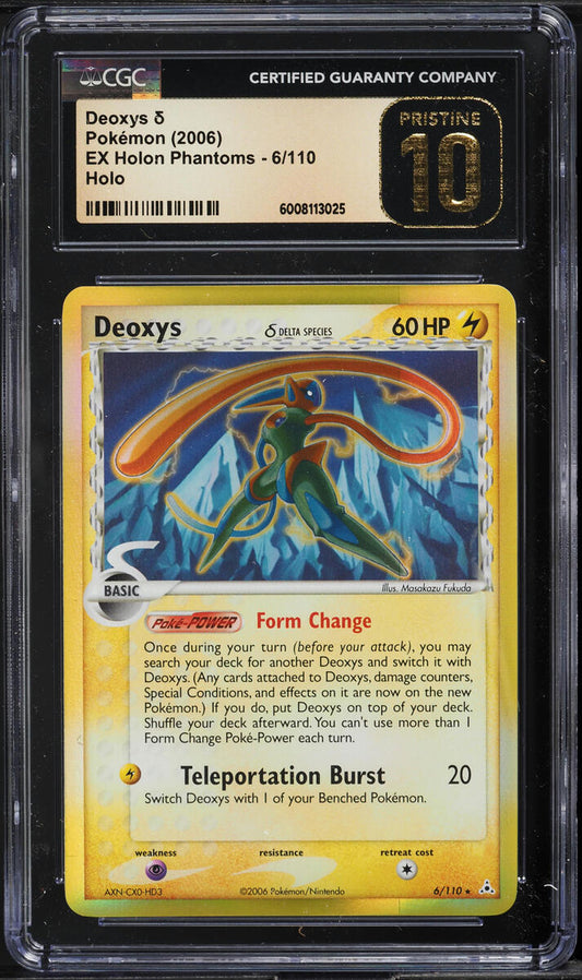 2006 POKEMON EX HOLON PHANTOMS HOLO DEOXYS #6 CGC 10 PRISTINE