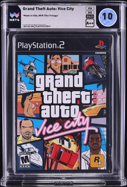 2002 GRAND THEFT AUTO: VICE CITY SONY PLAYSTATION 2 PS2 WATA 10 A++ SEALED