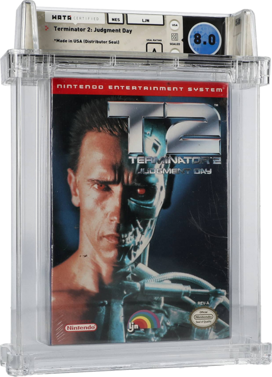 1992 TERMINATOR 2 JUDGMENT DAY NINTENDO ENTERTAINMENT SYSTEM NES WATA 8.0 A SEALED *POP 1*