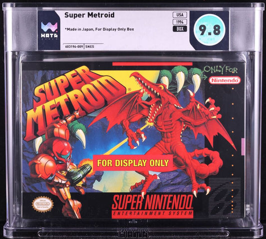 1994 SUPER METROID SUPER NINTENDO ENTERTAINMENT SYSTEM SNES WATA 9.8 *BOX ONLY*