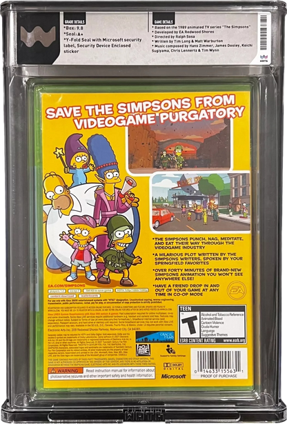 2007 THE SIMPSONS GAME XBOX 360 WATA 9.8 A+ SEALED