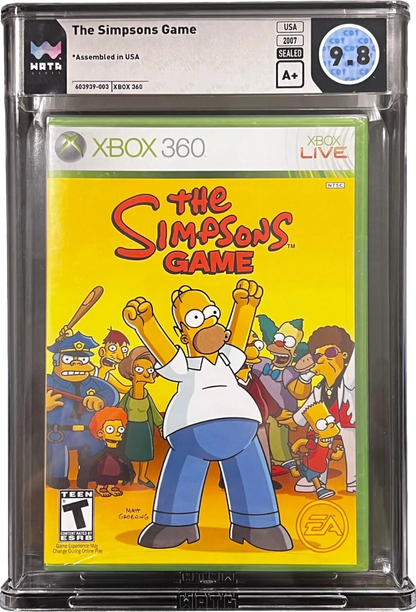 2007 THE SIMPSONS GAME XBOX 360 WATA 9.8 A+ SEALED