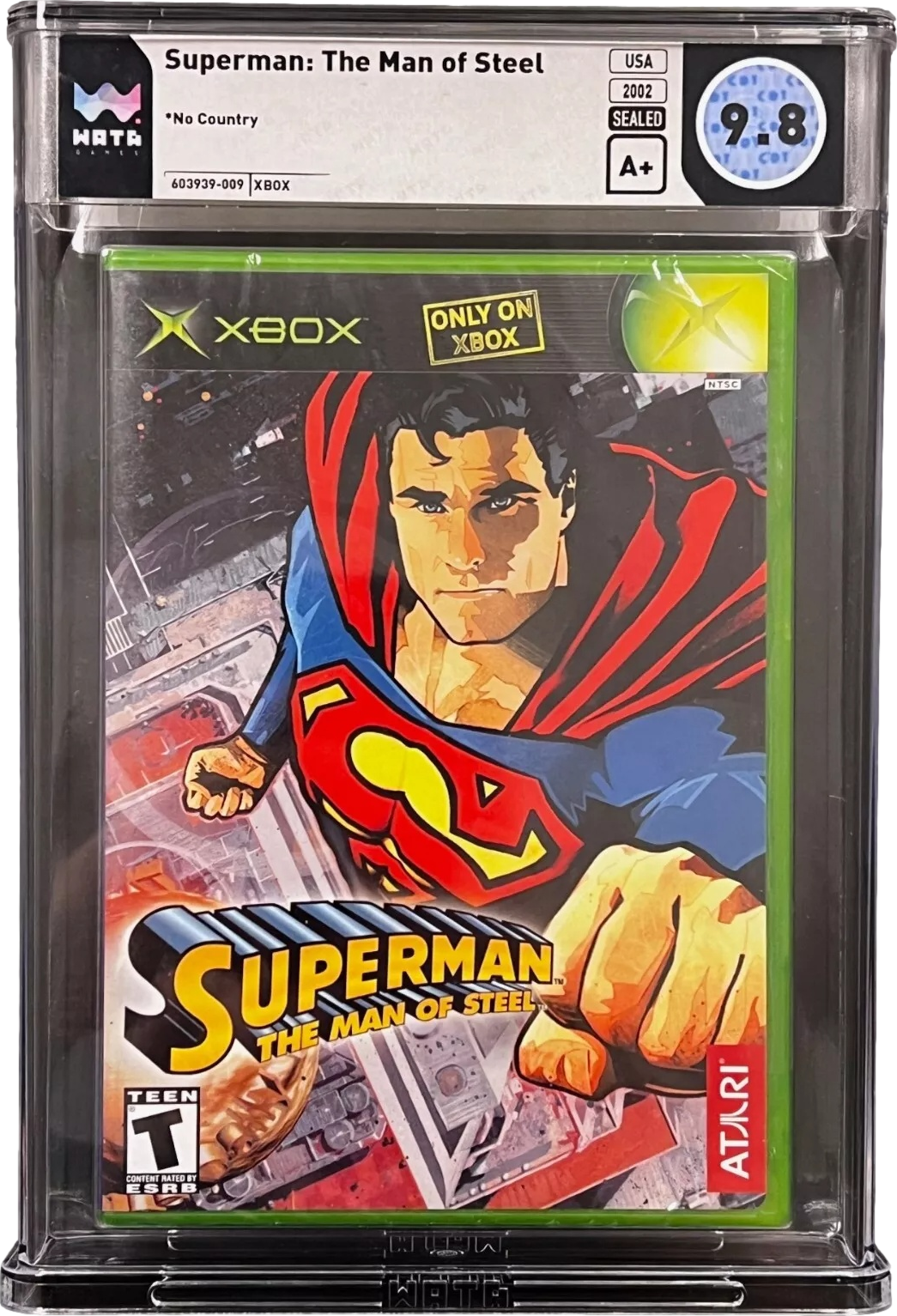 2002 SUPERMAN THE MAN OF STEEL XBOX WATA 9.8 A+ SEALED