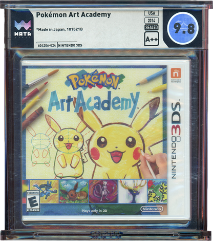 2014 POKEMON ART ACADEMY NINTENDO 3DS WATA 9.8 A++ SEALED