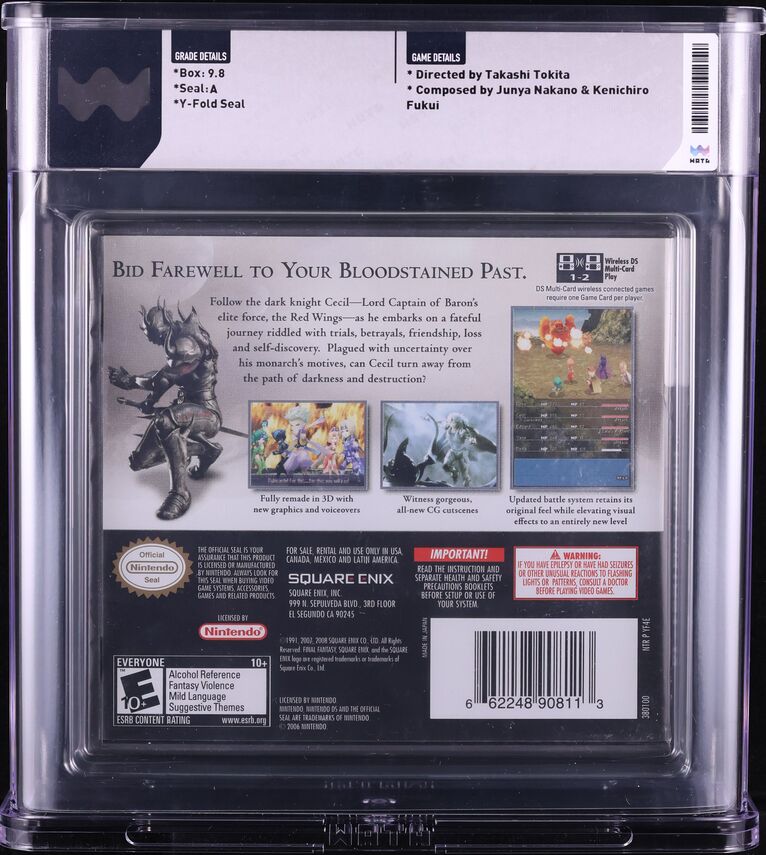 2008 FINAL FANTASY IV 4 NINTENDO DS WATA 9.8 A SEALED