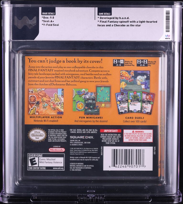 2007 FINAL FANTASY FABLES CHOCOBO TALES NINTENDO DS WATA 9.8 A+ SEALED