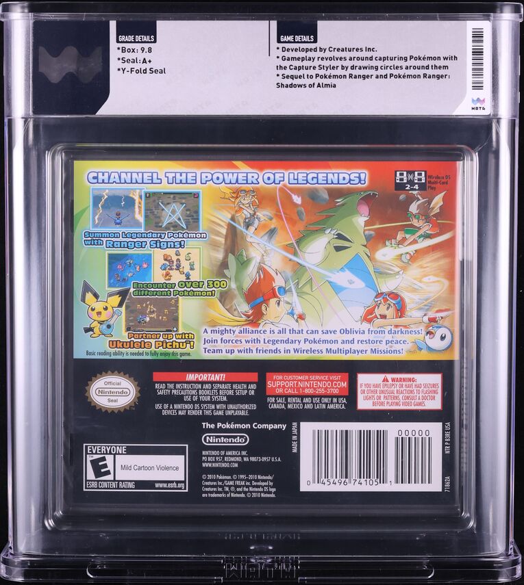 2010 POKEMON RANGER GUARDIAN SIGNS NINTENDO DS WATA 9.8 A+ SEALED