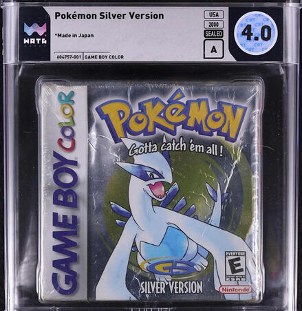 2000 POKEMON SILVER VERSION NINTENDO GAME BOY COLOR GBC WATA 4.0 A SEALED