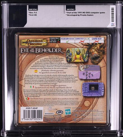 2002 DUNGEONS & DRAGONS EYE OF THE BEHOLDER NINTENDO GAME BOY ADVANCE GBA WATA 9.6 FACTORY UNOPENED