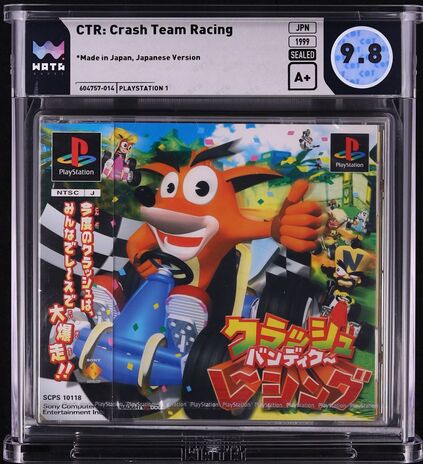 1999 CRASH TEAM RACING JAPANESE SONY PLAYSTATION 1 PS1 WATA 9.8 A+ SEALED