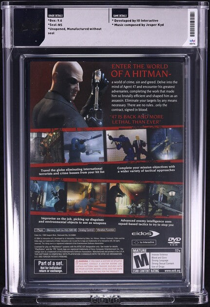 2004 HITMAN: CONTRACTS SONY PLAYSTATION 2 PS2 WATA 9.6 FACTORY UNOPENED