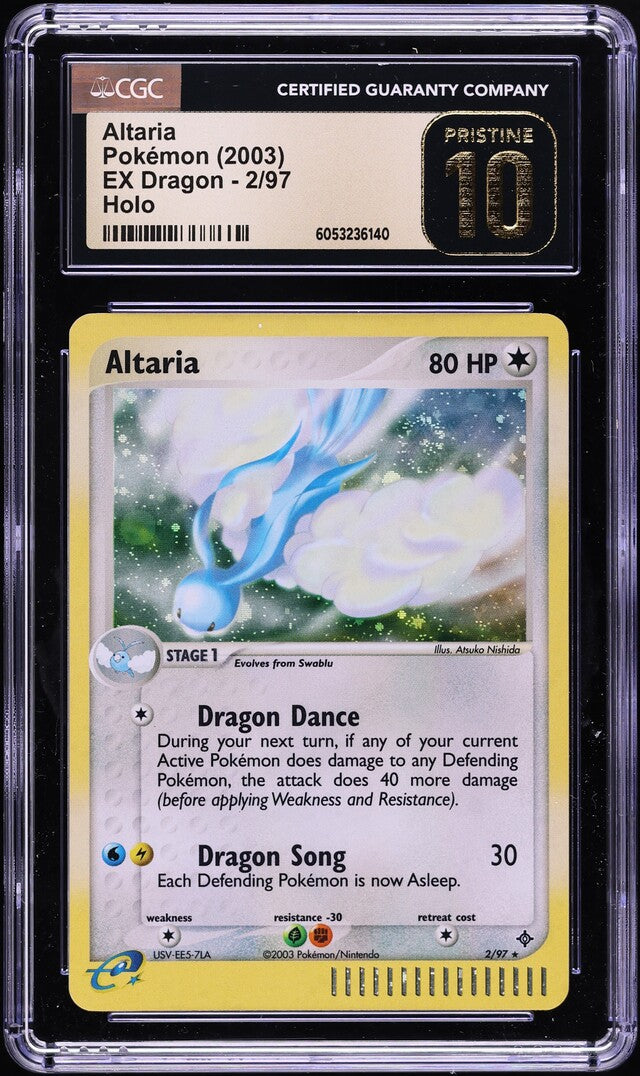 2003 POKEMON EX DRAGON HOLO ALTARIA #2 CGC 10 PRISTINE