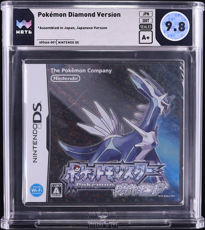 2007 POKEMON DIAMOND VERSION JAPANESE NINTENDO DS WATA 9.8 A+ SEALED