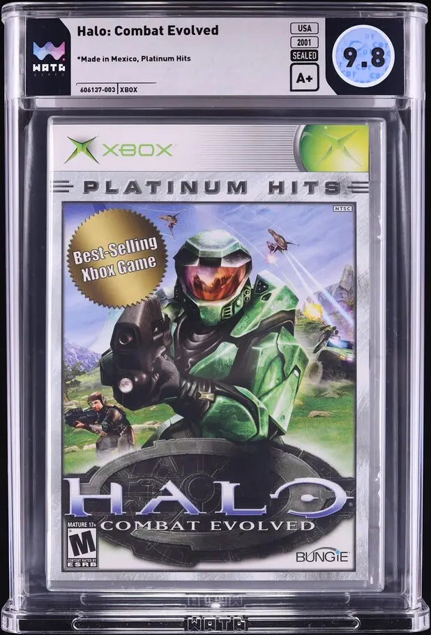 2001 HALO: COMBAT EVOLVED PLATINUM HITS XBOX WATA 9.8 A+ SEALED